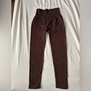 Chocolate Ribbed Leggings